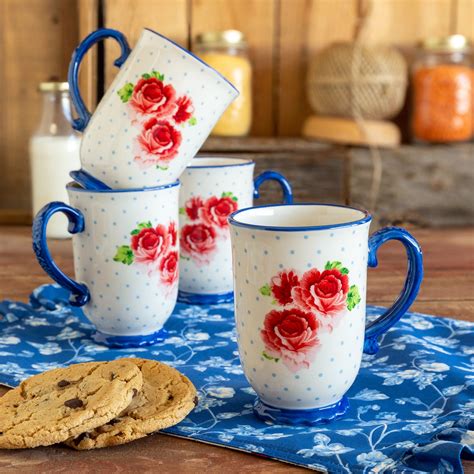 The Pioneer Woman Heritage Floral Piece Mug Set Fl Oz Walmart