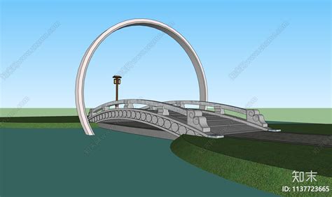 现代景观桥su模型下载【id1137723665】知末su模型网