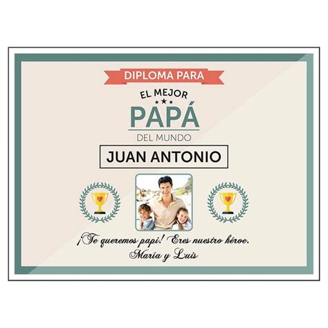 Diploma Personalizado Mejor Papá Diploma Para Papa Diploma Al Mejor Papa Papa