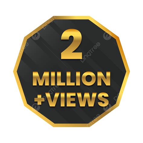 Million Vector Hd Images, 2 Million Views, Two Million Views, 2m Views ...