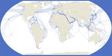 El mapa de los cables submarinos de internet Las vías ocultas que