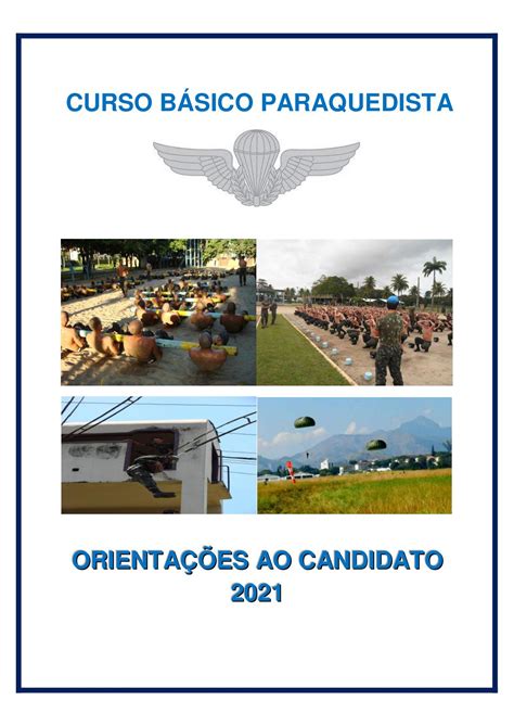 Calam O Orienta O Aos Candidatos Ao Curso B Sico Paraquedista C Bas