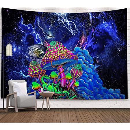 Zodight Wandteppich Psychedelic Wandbehang Wandtuch Abstrakte Kunst