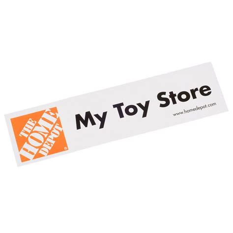 The Home Depot White My Toy Store Bumper Sticker 1301631 00 The Home