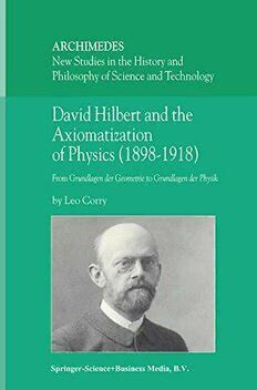 David Hilbert And The Axiomatization Of Physics From