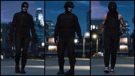 6 Non Glitched All Black Male Outfits Tutorial Gta 5 Online