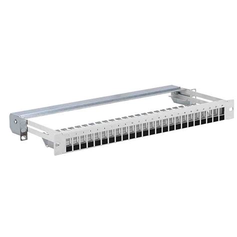 Patch Panel Modularny Wysuwany 19 1U 24 Porty Szary WISP PL