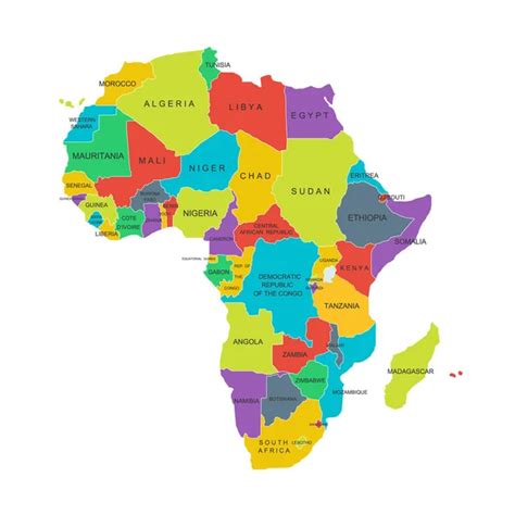 Mapa Pol Tico De Frica Con Nombres De Pa Ses Detalles De Mapas