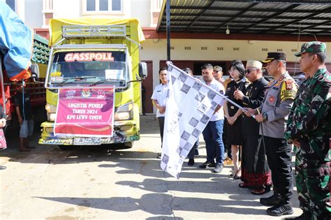 Dua Hari Jelang Pencoblosan Bupati Luwu Timur Lepas Distribusi