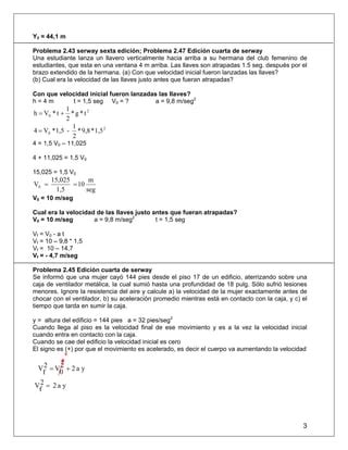 Problemas Resueltos Caida Libre PDF