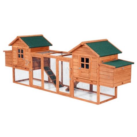 123 Extra Large Wooden Chicken Coop Poultry Cage Nesting Box Run Outdoor Yard 1 Unit Kroger