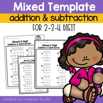 Regrouping Templates For And Digit Mixed Addition And Subtraction