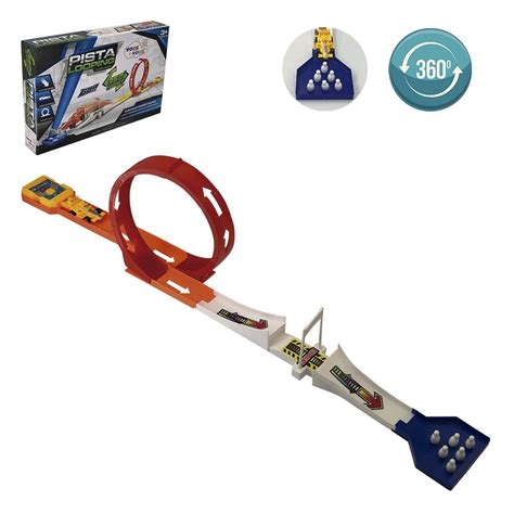 Pista De Carrinho Looping Strike Brinquedo Lan Ador Carrinho Tipo Hot Wheels Menino