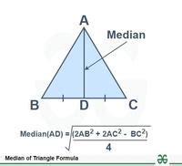 Median Of Triangle Definition Formulas Properties And Examples