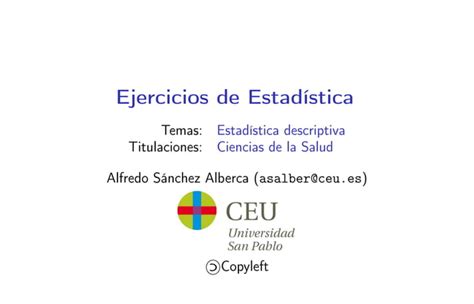 Ejercicio de Estadística Estadística descriptiva PPT