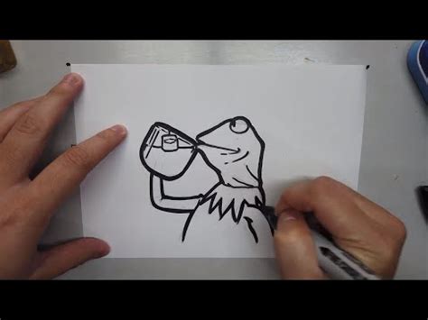 How To Draw Kermit The Frog Drinking Tea But That S None Of My