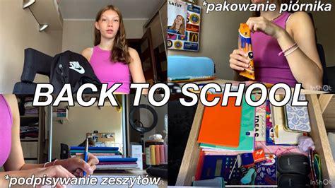 Back To School Organizacja Biurka Podpisywanie Zeszytów Pakowanie