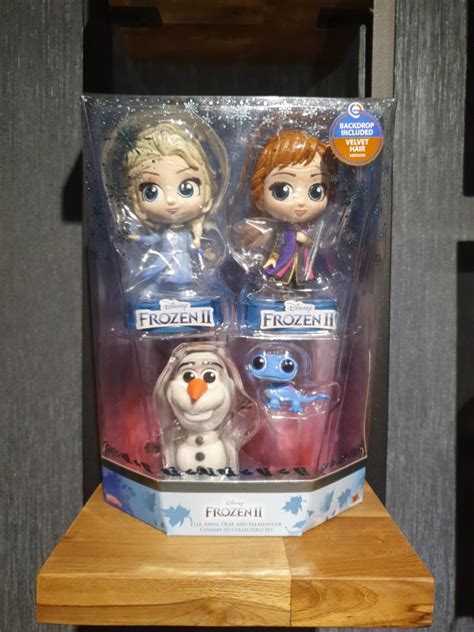 Hot Toys Frozen II Elsa Anna Olaf Salamander Cosbaby Collectible Set MISB Hobbies Toys