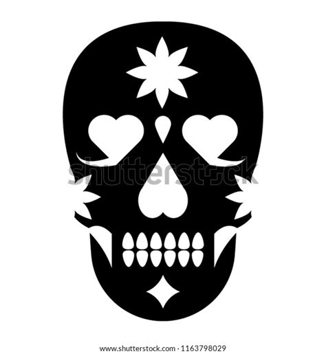 Scary Skull Tattoo Design Stock Vector (Royalty Free) 1163798029 ...