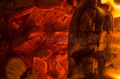 Close Up Glowing Charcoal Hot Pieces Background Texture Stock Image Image Of Barbecue Grill