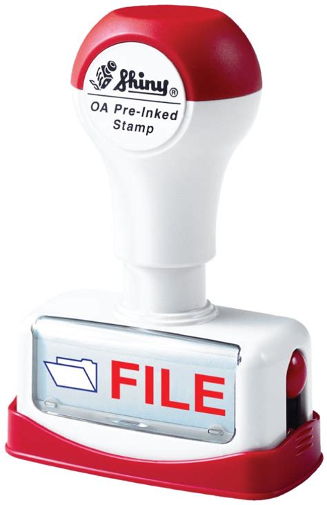 File Shiny Oa Pre Inked Stock Stamp
