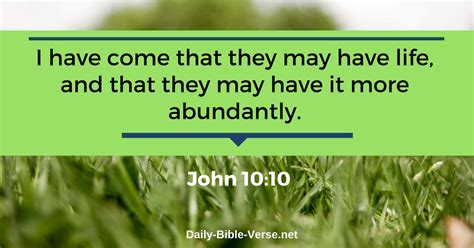 Daily Bible Verse Jesus Christ John 1010 Nkjv