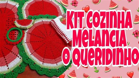 Vlog Produzi Kit De Cozinha Melancia Em Croche Venda Garantida Youtube