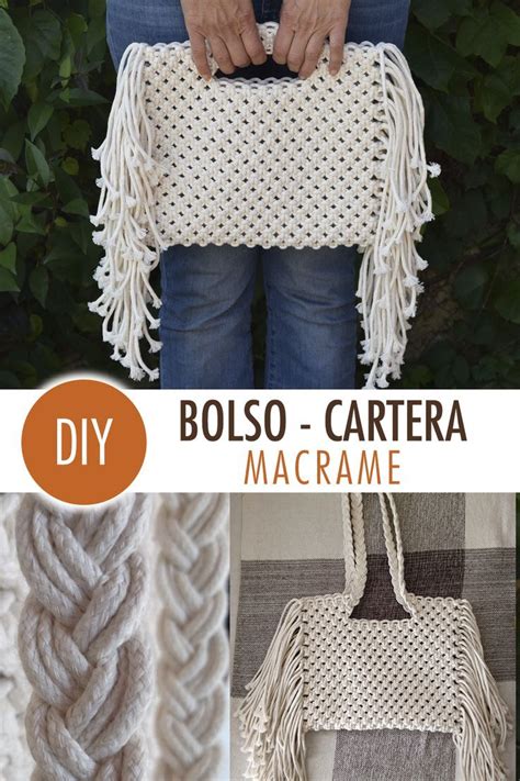 Cómo hacer un bolso en macrame Principiantes Solo con nudos Planos