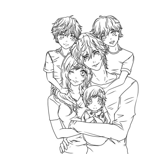 KOUXFUTABA FAMILY LineART by mave2911 on DeviantArt