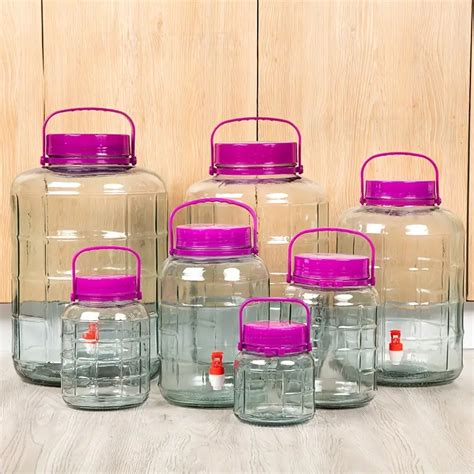 Glass Fermentation Jar Glass Pickle Jar Fermentation Jar With Water Seal Glass Jar With Lid