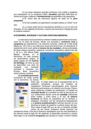 MINITEMA 4 LOS REINOS CRISTIANOS EN LA RECONQUISTAdocx Pdf