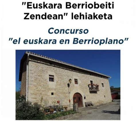 Concurso El Euskara En La Cendea De Berrioplano Ayuntamiento De