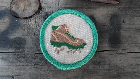 Hiking Boot Patch Trailblazer Merit Badge By Thescoutproject