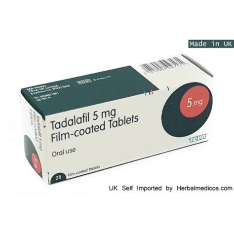 Buy Tadalafil 5mg Tablets X 28 in Pakistan at HerbalMedicos.com