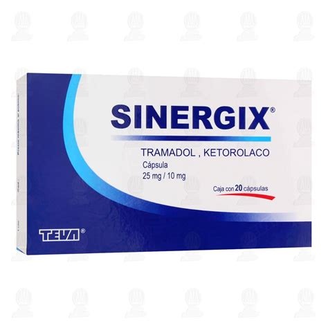 Sinergix 25mg10mg 20 Cápsulas