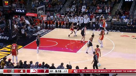 John Collins With A Dunk Vs The Portland Trail Blazers Yahoo Sports