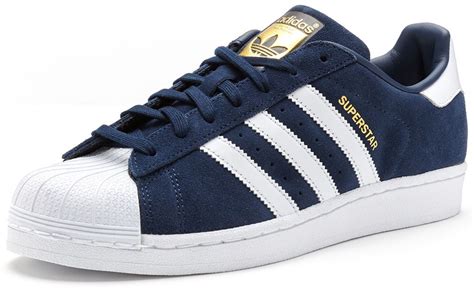 Adidas Originals Superstar Suede Trainers in Collegiate Navy Blue ...