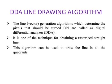 Dda Line Drawing Algorithm Pptx