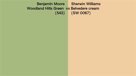 Benjamin Moore Woodland Hills Green 543 Vs Sherwin Williams Belvedere