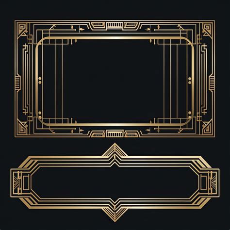 Premium AI Image | Set of gold frames Decorative elements for design ...