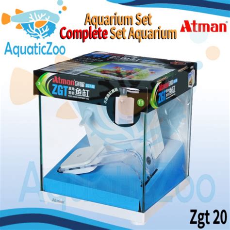 Jual Jual Atman ZGT 20 Aquarium 20cm Full Complete Set Lampu Filter