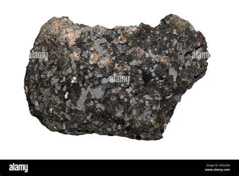 Limburgite Volcanic Rock With Vesicular Texture Resembling Basalt