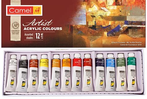 Camel 805721 Kokuyo Acrylic Color Box 9ml Tubes 12 Shades Amazon