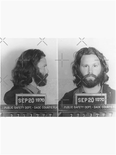 Jim Morrison Mug Shot Poster For Sale By Lboisvert Redbubble