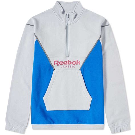 Reebok Retro Half Zip Jacket Cloud Grey Reebok