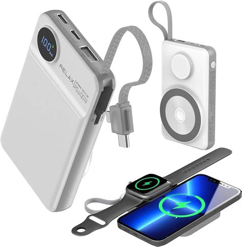 Amazon Relax 3in1 Magsafe対応 モバイルバッテリー 10000mah Iphone Apple Watch 同時