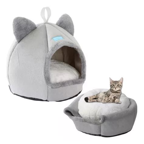 Caminha Toca Para Gatos - Caminha Tenda Luxo Cabana Toca Para Gatos Iglu 40cm Cor Cinza | Frete ...