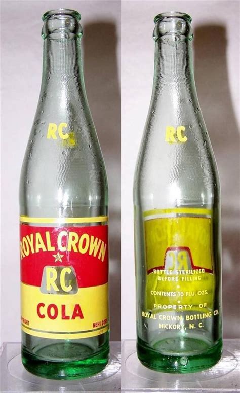 Rare Vintage Rc Royal Crown Cola Soda Bottle Oz Hickory Nc W