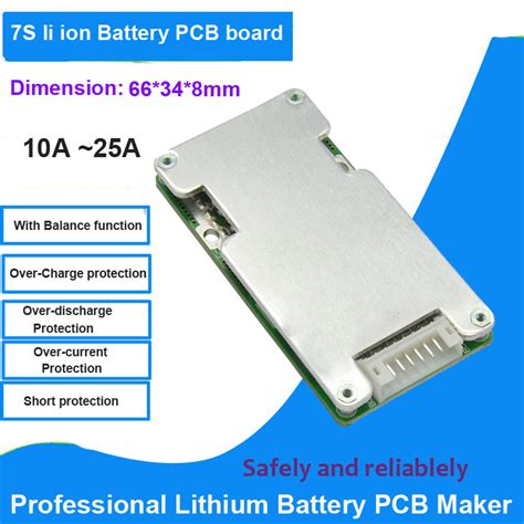 7s 24v Li Ion Battery Pcb Board With 15a 20a 25a Constant Charge And