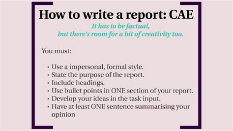 How To Write A Report Cae By Hannah Higgins Pardo On Prezi